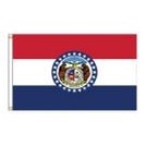 Missouri Indoor Parade Flag w/Fringe (3'x5')