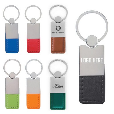 Various Metal Simulated Leather Key Tag