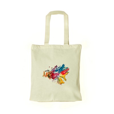 Medium Cotton Tote Bag with Bottom Gusset - Full Color Transfer (11"x13"x1.5")