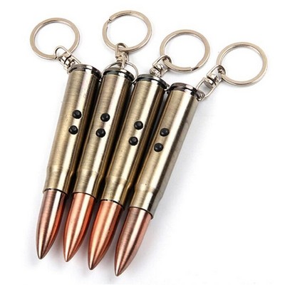 Bullet Laser LED Pen Keychain