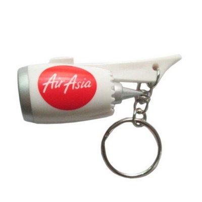 Plastic Plane Engine Keychain