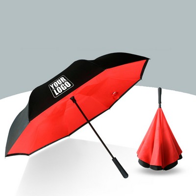 48" Manual Open Arc Two-Tone Inversion Umbrella