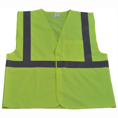 ANSI/ISEA 107-2015 CLASS 2 Economy Safety Vests With Hook & Loop Closure