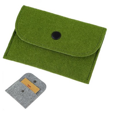 Felt Headphone Coin Pouch Bag Women Purse Card Holder