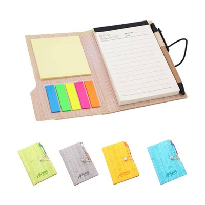 Elastic Band Sticky Notes Notebook With Pen