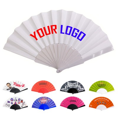 Custom Plastic Frame Fabric Folding Fan