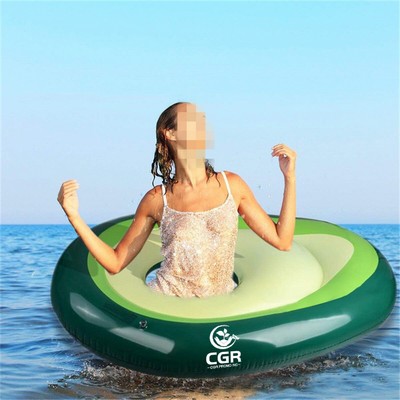 Large Inflatable Avocado Pool Float Floatie with Ball Water Blow Up Summer Beach Swimming Party Toys