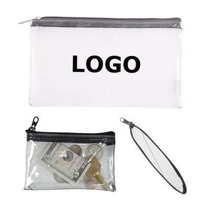 Clear Vinyl Zipper Bag