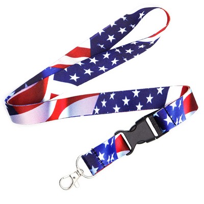 1" Buckle Release Full Color Lanyard