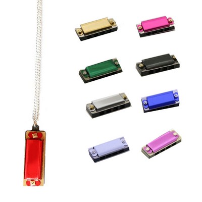 4 Holes C Key Mini Harmonica Necklace