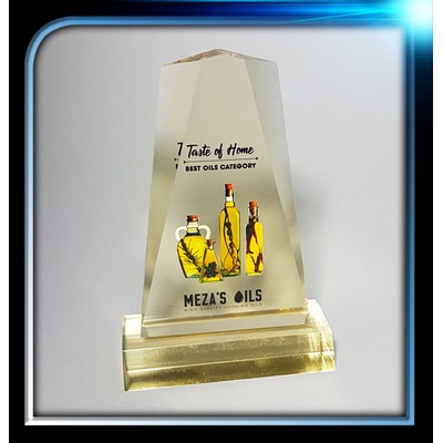 Gold Executive Acrylic Award (3 3/4" x 6" x 3/4") with base