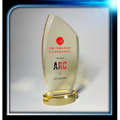 Gold Executive Acrylic Award (3" x 6 1/2" x 3/4") with base