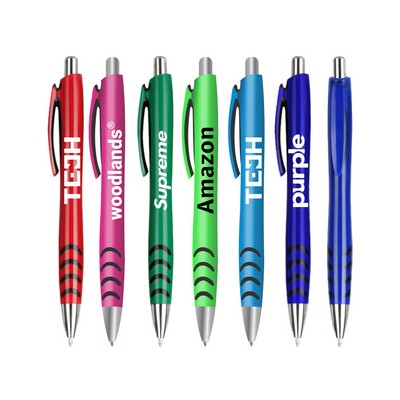 Union Printed - Invigorate - Click Action Ballpoint Pens with 1-Color Logo 204TT