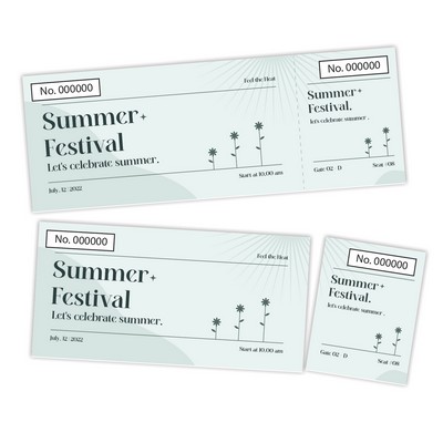 Sequential Number and Perforated Event Ticket