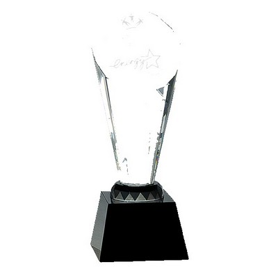 Rising Spire Crystal Award, 10"H