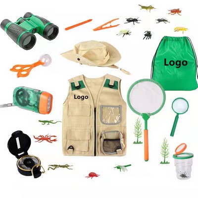 26 pcs Kids Outdoor Explorer Kit Educational Nature Exploration Toy for Boys & Girls