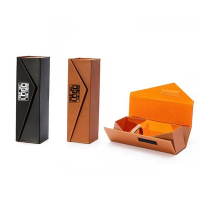 PU Collapsible Single Wine Gift Box