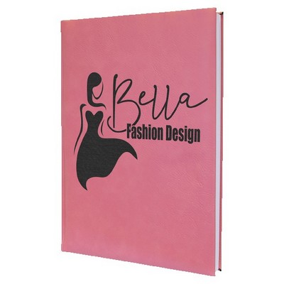 Pink Faux Leather Sketch Book, 7" x 9 3/4"