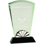 9.75" Glass Horizon Fan w/ Silver Trim