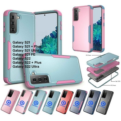 Kidder Galaxy S22 Shockproof Case (Pink/Blue)