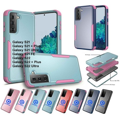 Kidder Galaxy S22 Shockproof Case (Blue/Pink)