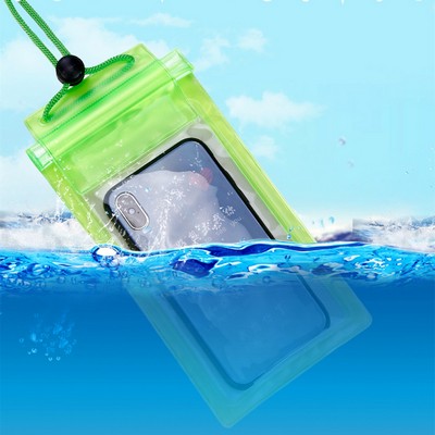 waterproof pouch PVC mobile phone cases phone bag with lanyard