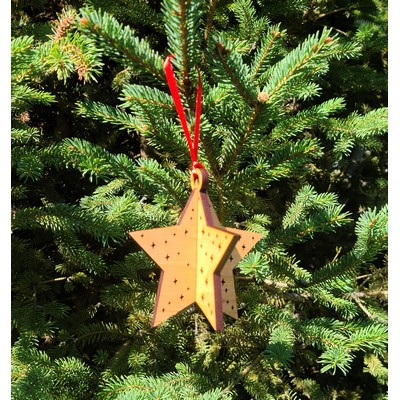 3.5" Customizable 3D Star Ornaments