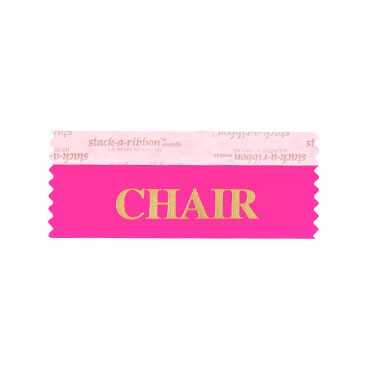 Chair Stk A Rbn Neon Cerise Ribbon Gold Foil