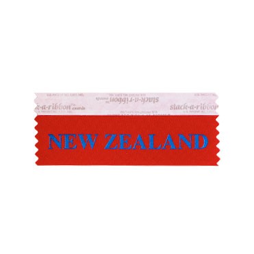 New Zealand Stk A Rbn Red Ribbon Blue Imprint