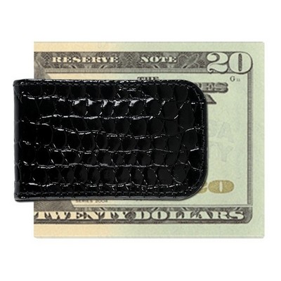 Alligator Leather Money Clip Magnetic Money Clip