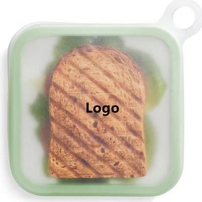 Sandwich Container Reusable Sandwich to-Go Container Silicone Microwave Bento Lunch Box