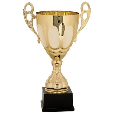 Golden Metal Trophy Cup 11"H