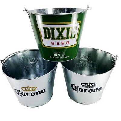 5-Quart Galvanized Pail Beer Bucket, Ice Bucket for Beer, Wine, Champagne, Parties, Centerpieces