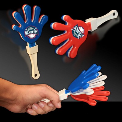 7" Digi-Printed Red/White/Blue Hand Clapper