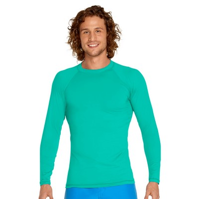 Adult Long Sleeve Rash Guard - Turquoise