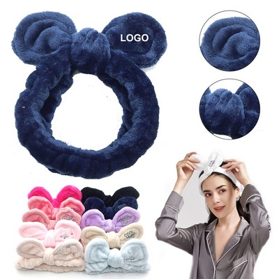 Bunny Ear Elastic Headband Washing Face Hair Band