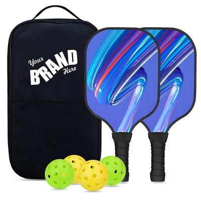 Pickleball Racket Paddle & Ball Set w/ Carrying bag