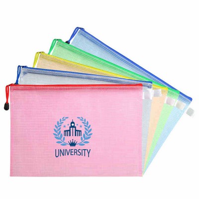 A5 PVC Zip File Pouch