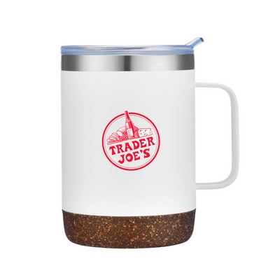 Wellspring-V 12 Oz. Camper Mug with Cork Base (Double Walled)