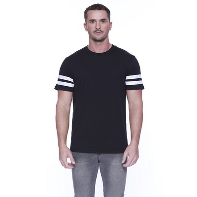 STAR TEE Men's CVC Stripe Varsity T-Shirt