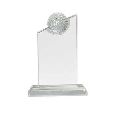 Clear Crystal Golf Ball Insert On Base