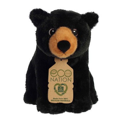 9.5" Eco Black Bear Stuffed Animal