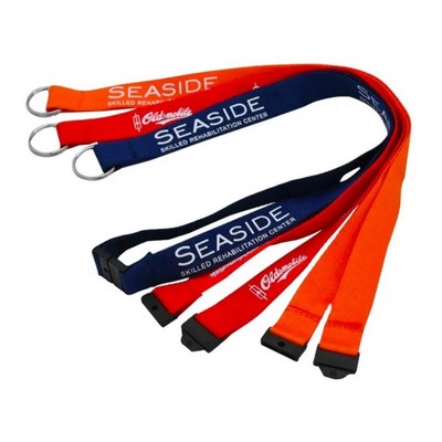 5/8 x 36 Polyester Silkscreen Lanyard with Safety Breakaway