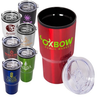 Insulated double-walled tumbler.