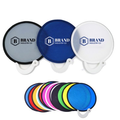 Pop Up Folding Nylon Disc Fan w/ Handle