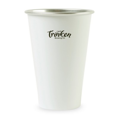 Pre-Game Aluminum Stadium Cup - 18 Oz. - White