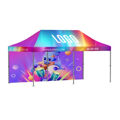 Pop up tent 20 ft wall 1-sided printing