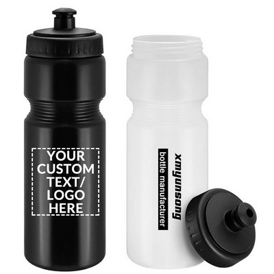 24 Oz. Sports Plastic Bike Water Bottle w/ Push Pout