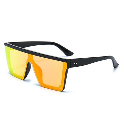 Flat Top Shield Sunglasses