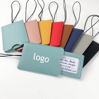 Concealed Leather Luggage Tag